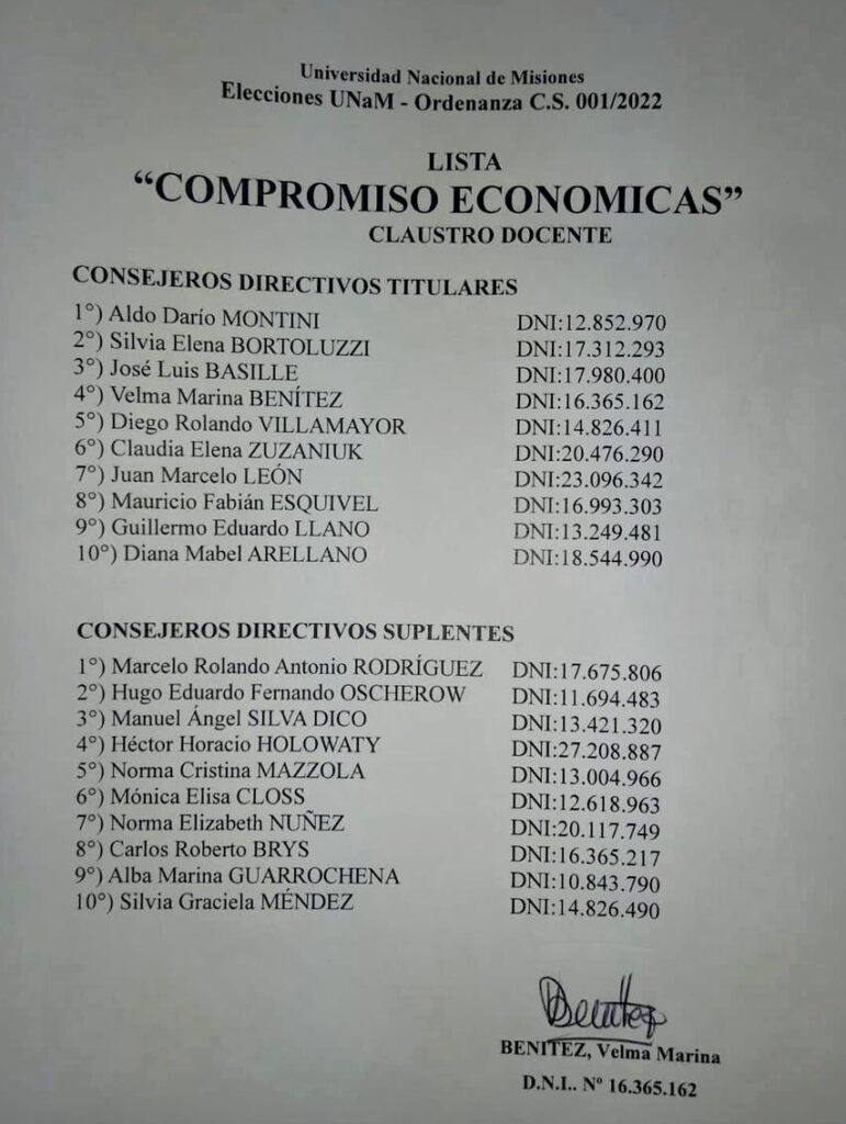 Elecciones en la UNaM