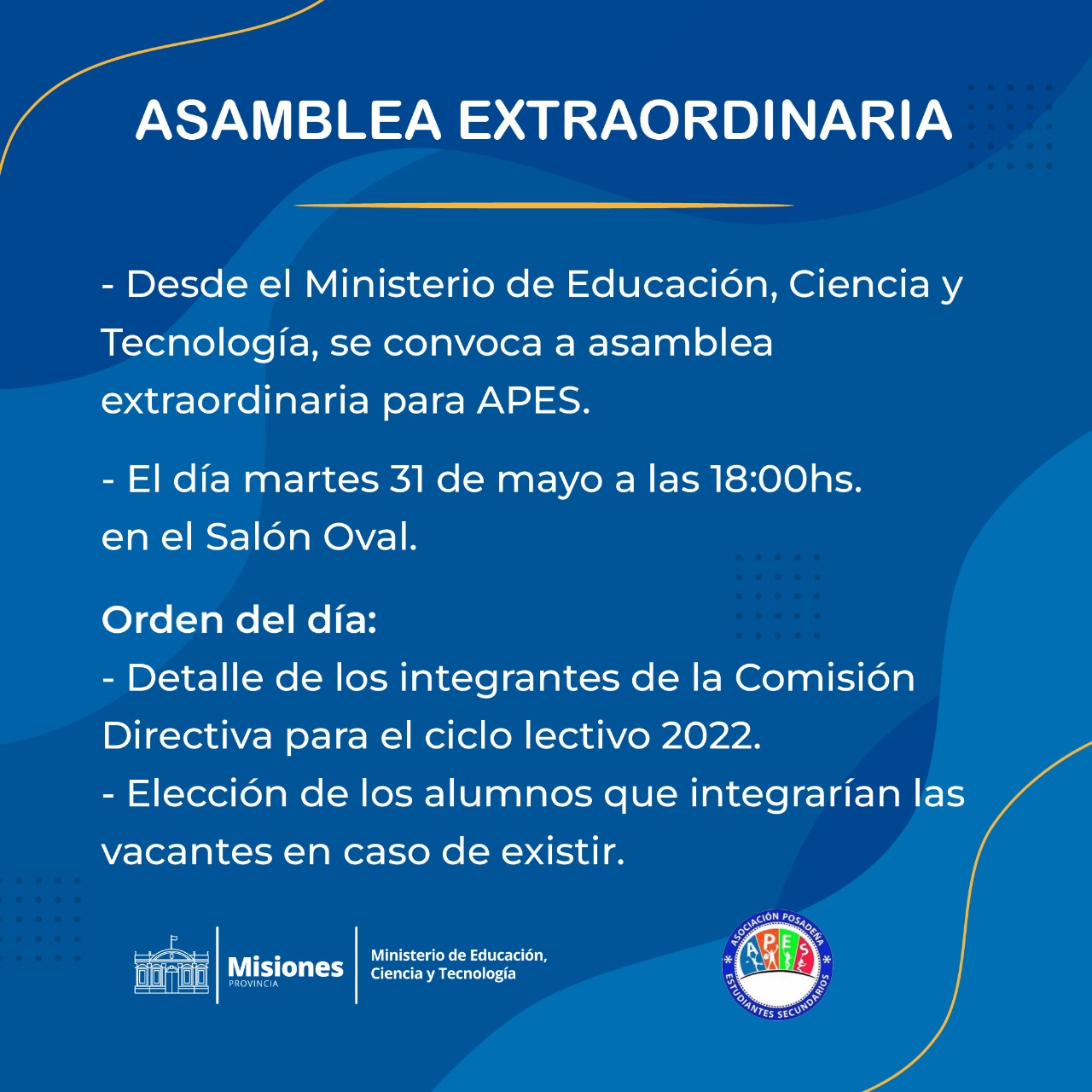 asamblea extraordinaria de APES