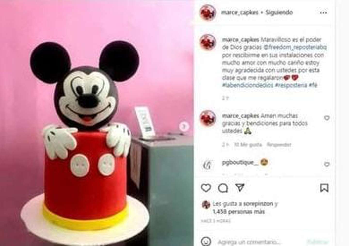 torta de Mickey Mouse que se hizo viral
