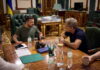 Ben Stiller reunido con el presidente en n Ucrania