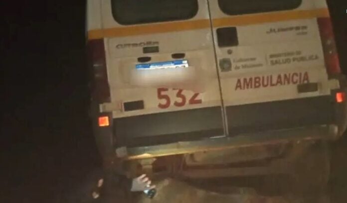 Despistó una ambulancia en Pozo Azul