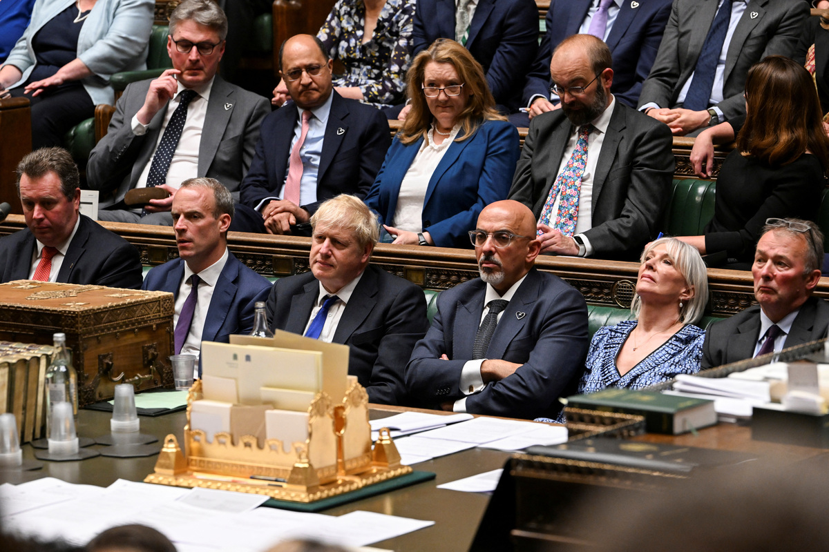 Boris Johnson en el parlamento