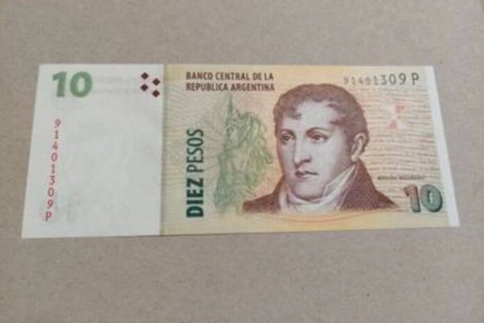 billetes de $10 que tiene un error de impresión