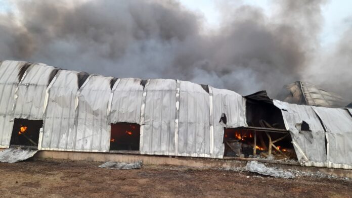 incendio en el depósito de AFIP