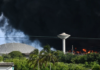 Incendio originado por un rayo en Cuba