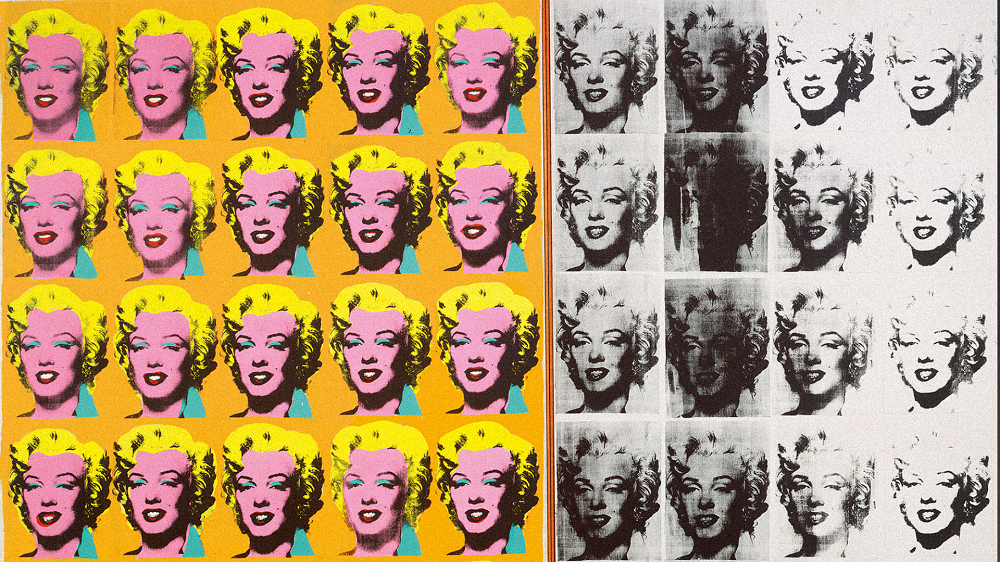 “Marilyn Diptych” de Andy Warhol, creado poco después del fallecimiento de Monroe (1962).