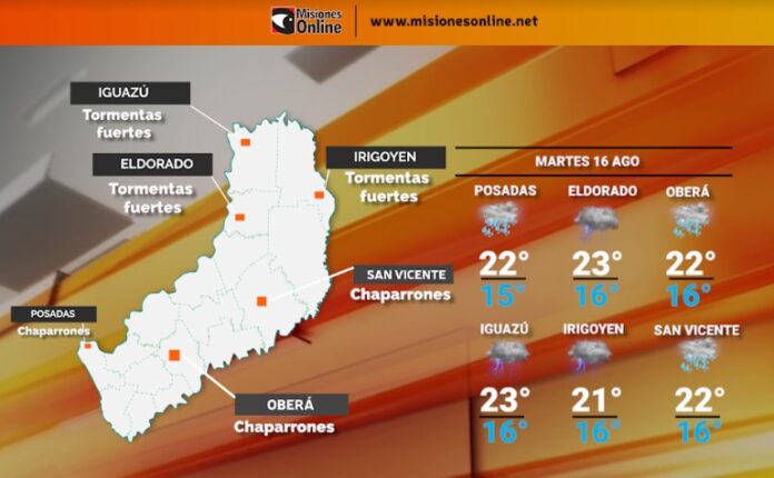tiempo 16 agosto tiempo en Misiones