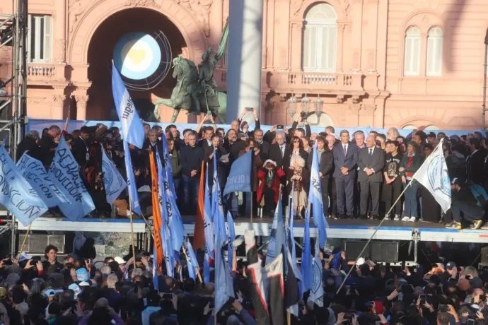 acto en apoyo a Cristina Kirchner
