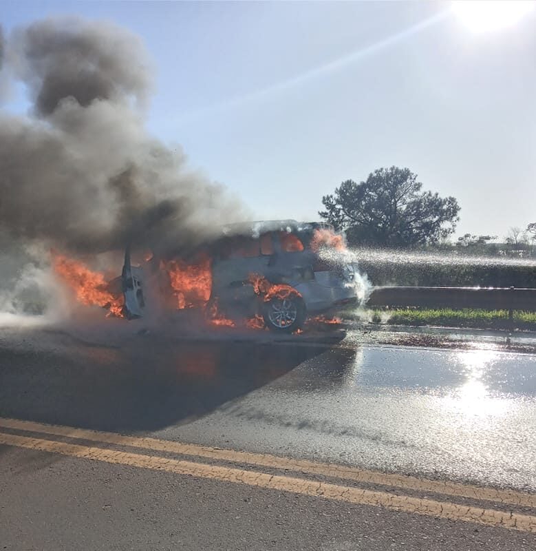 Se incendió un vehículo