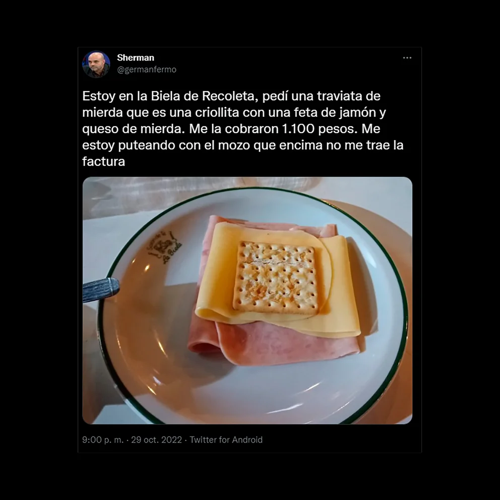 El tuit que generó indignación en las redes sociales