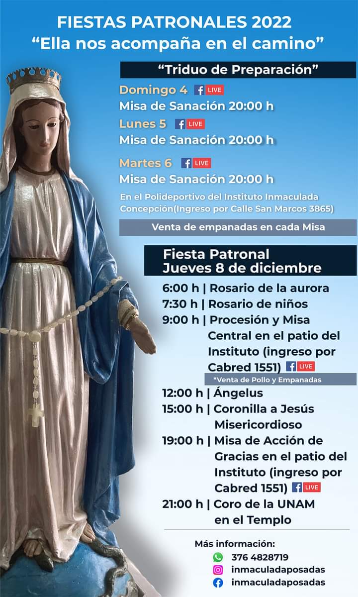 fiesta patronal de la Inmaculada Concepción 