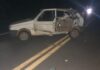 choque entre un auto y un camión en San Vicente