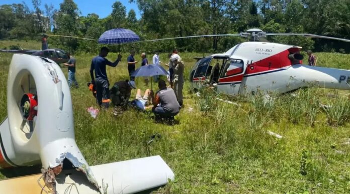 helicóptero se cayó en Río de Janeiro