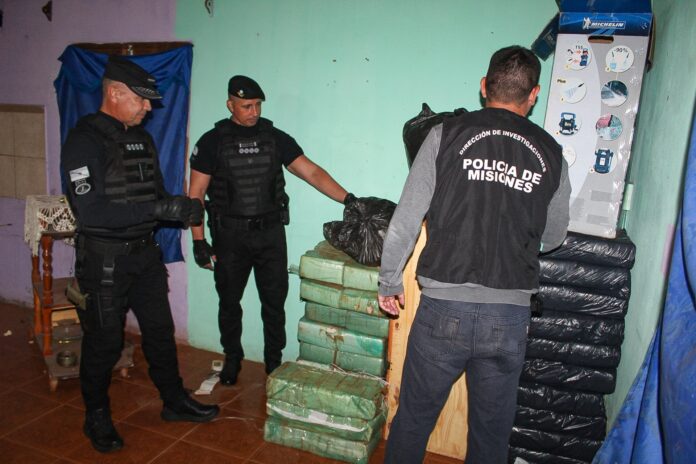 Incautan marihuana en Garupá incautó casi 650 kilos de marihuana
