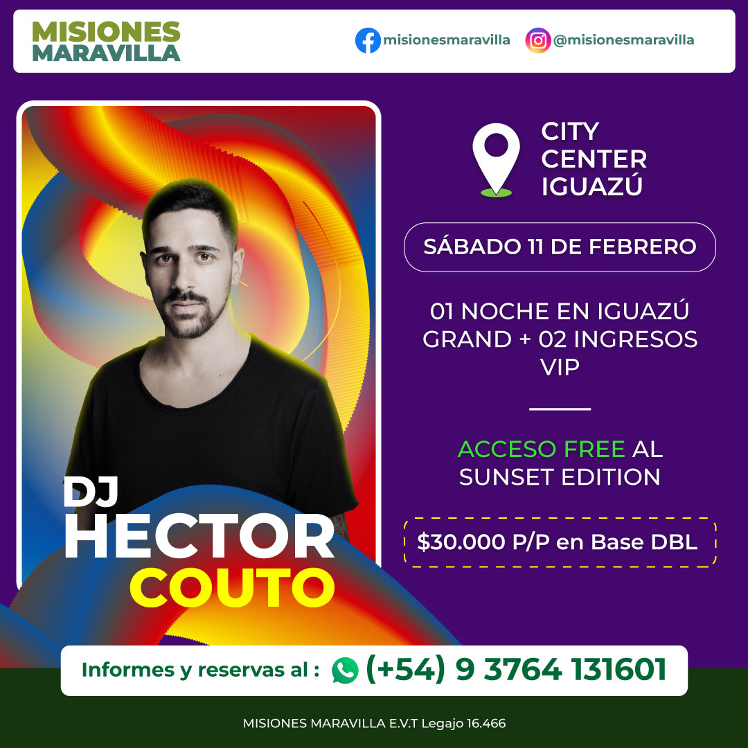 DJ Héctor Couto en Iguazú