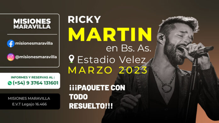 Ricky Martin en Argentina 2023