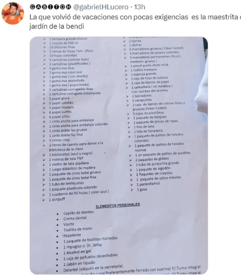  lista de útiles 
