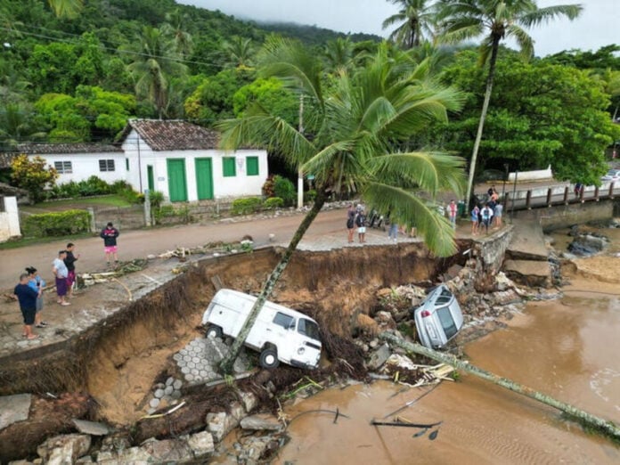 inundaciones en el estado de Sao Paulo