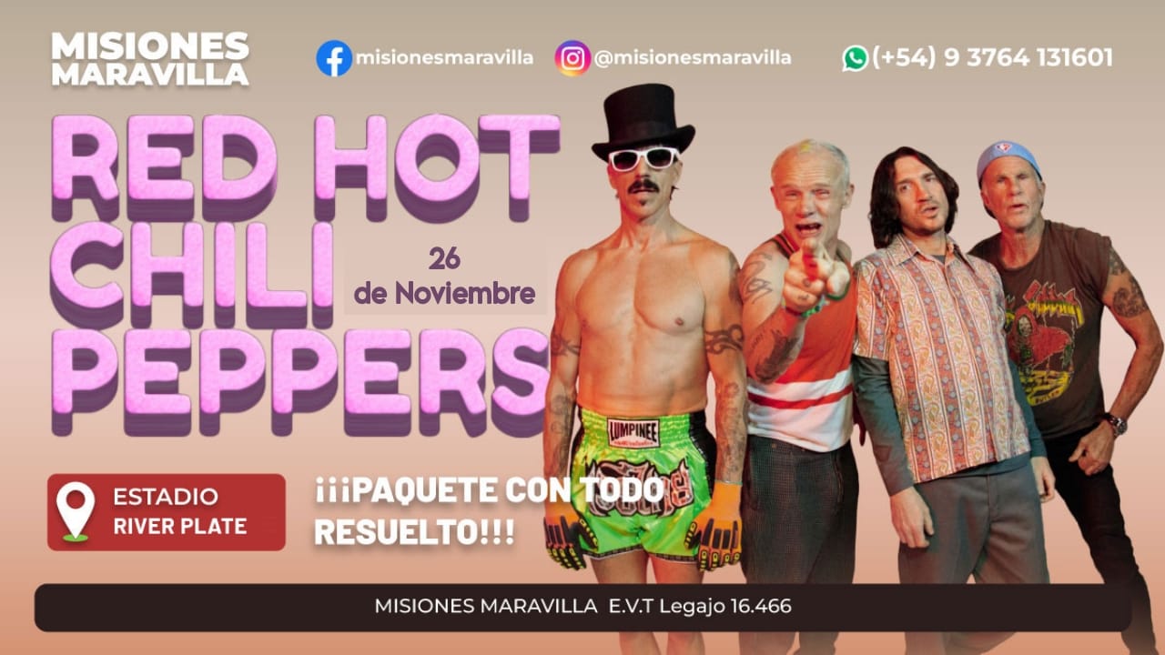 Red Hot Chili Peppers Suma Una Función Para El 26 De Noviembre En Argentina Disfrutalo Con Este 