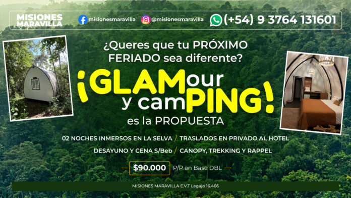 glamping camping de lujo en Misiones