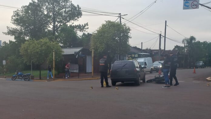 joven resultó con lesiones en un choque