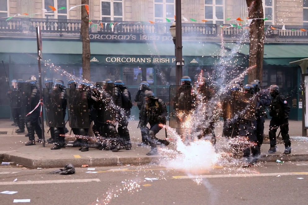 Protestas en París contra la reforma jubilatoria (Reuters/archivo)