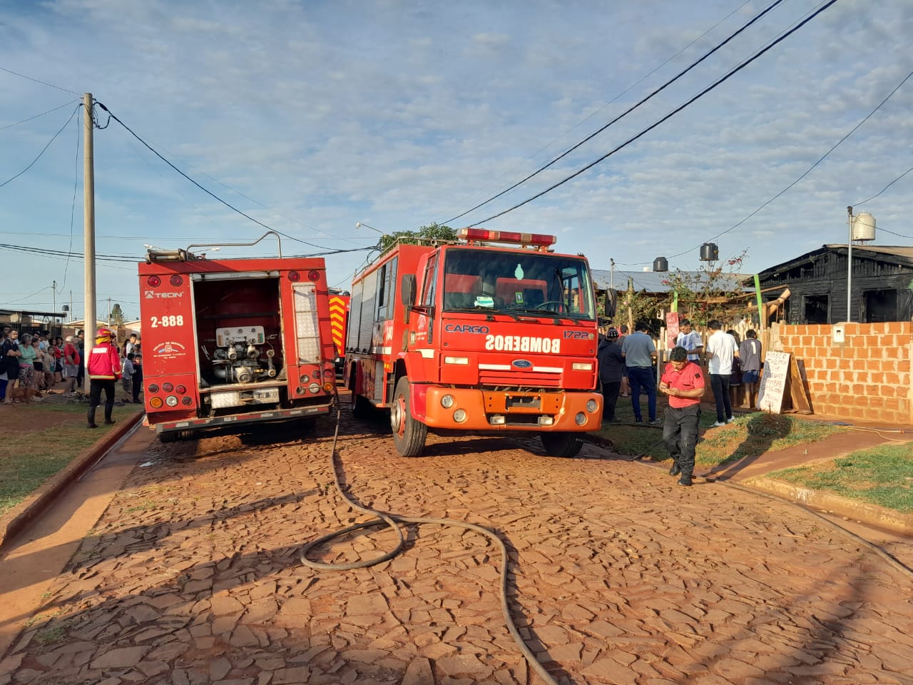 incendio de una vivienda familiar en Posadas