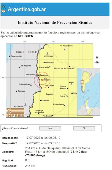 terremotos en varias provincias