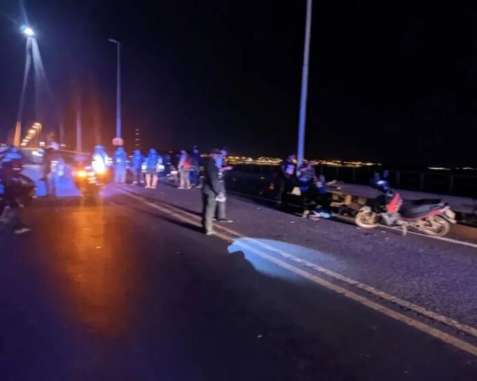 chocó sobre el puente Posadas-Encarnación