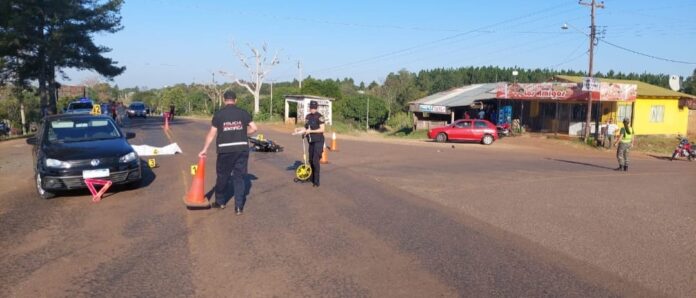 motociclista en Panambí