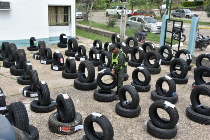 Gendarmería secuestró 134 neumáticos