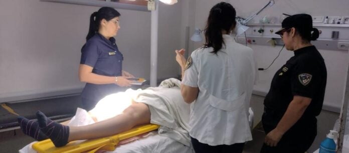 policía atropellada