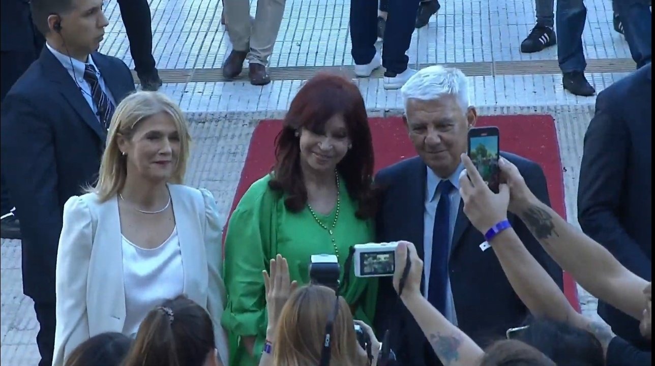 Cristina Fernández de Kirchner en la asunción de Axel Kicillof