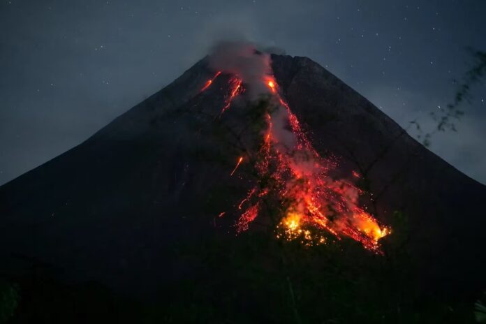volcán en Indonesia