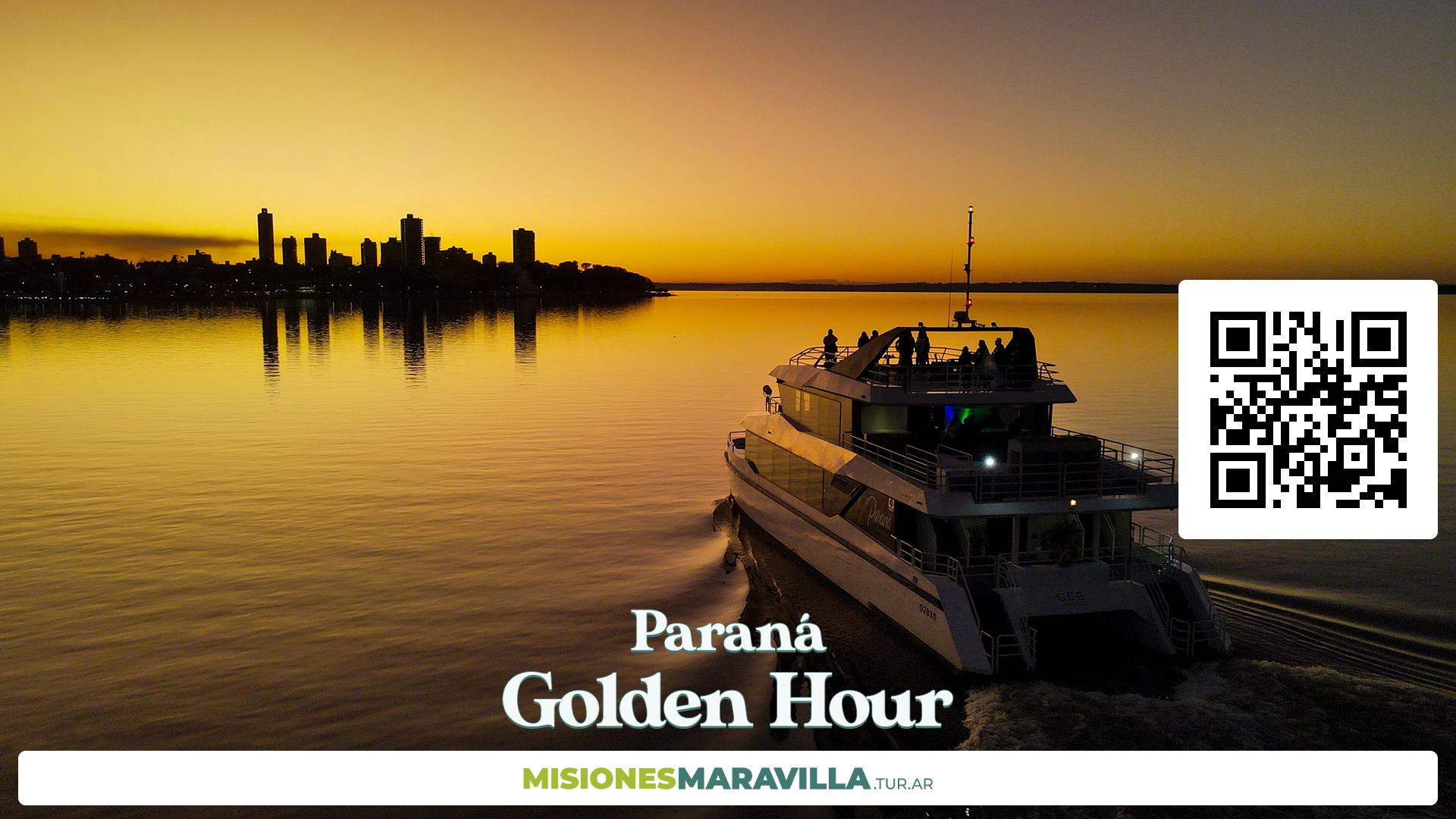 paseo en catamarán - misiones maravilla evt - paraná golden hour