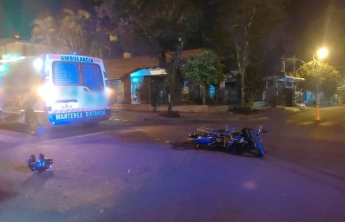 motociclista resultó lesionado