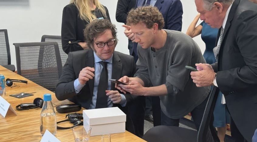 Javier Milei se reunió con Zuckerberg 