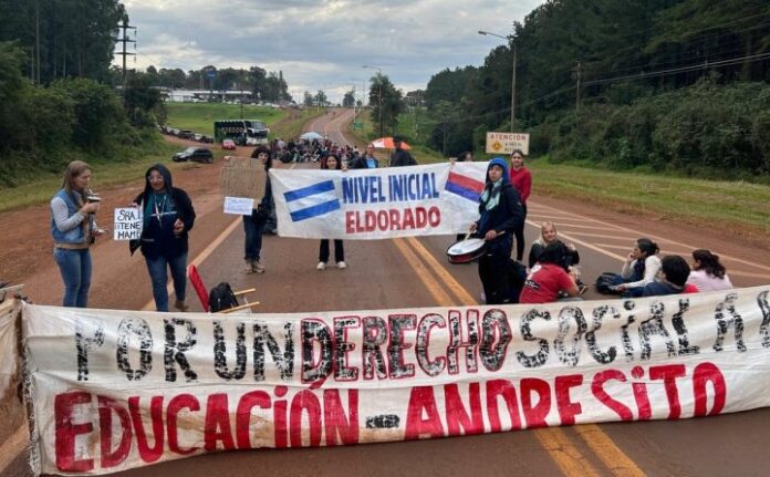 cortes de ruta de docentes