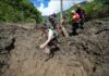 deslizamiento de tierra a causa de las lluvias en Ecuador
