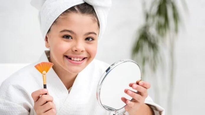 niños no deben utilizar cosméticos