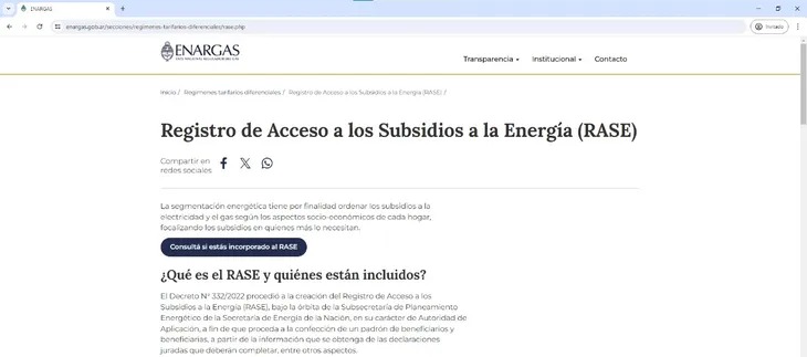 subsidio luz y gas