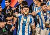 cánticos de los jugadores de la selección argentina