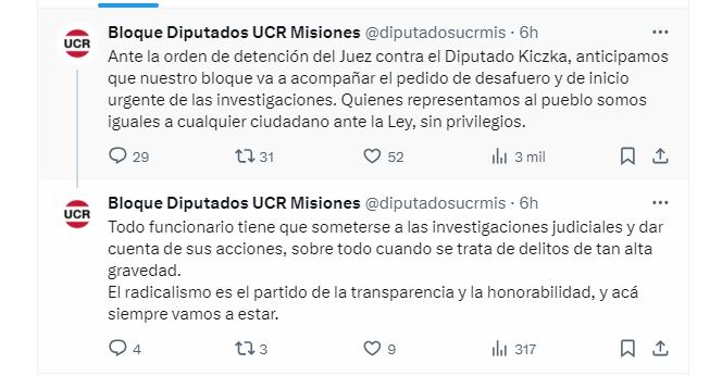 desafuero del diputado Germán Kiczka