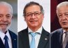 Los presidentes Lula Da Silva, Gustavo Petro y Andrés Manuel López Obrador.