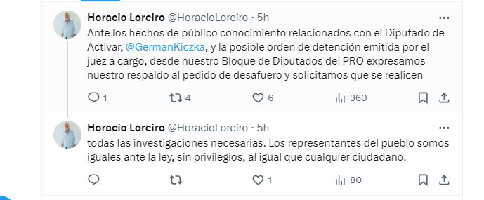 desafuero del diputado Germán Kiczka
