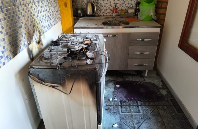 explosión de una cocina a gas