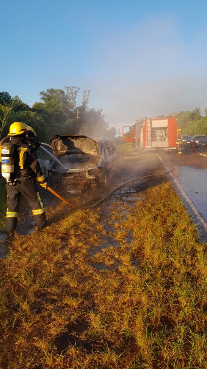 vehículo se incendió