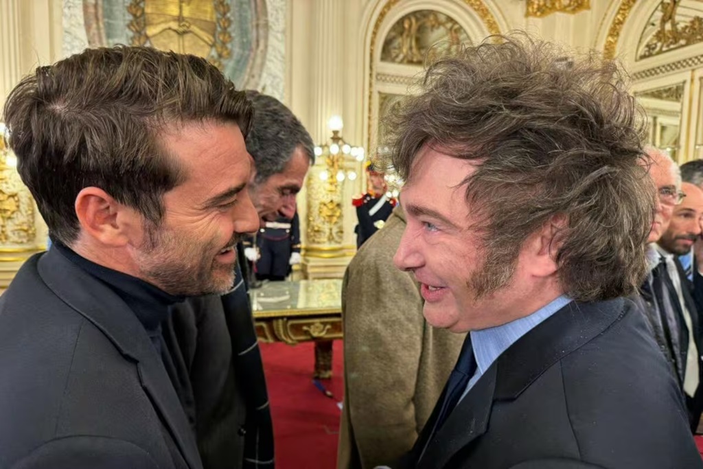 Javier Negre y Javier Milei, en la Casa Rosada