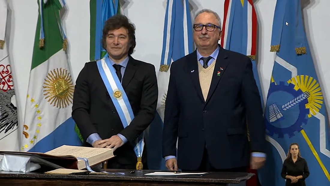 Javier Milei y Hugo Passalacqua.