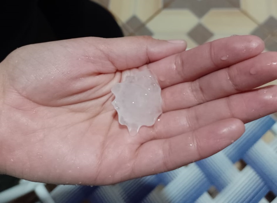 En Jardín América también granizó.